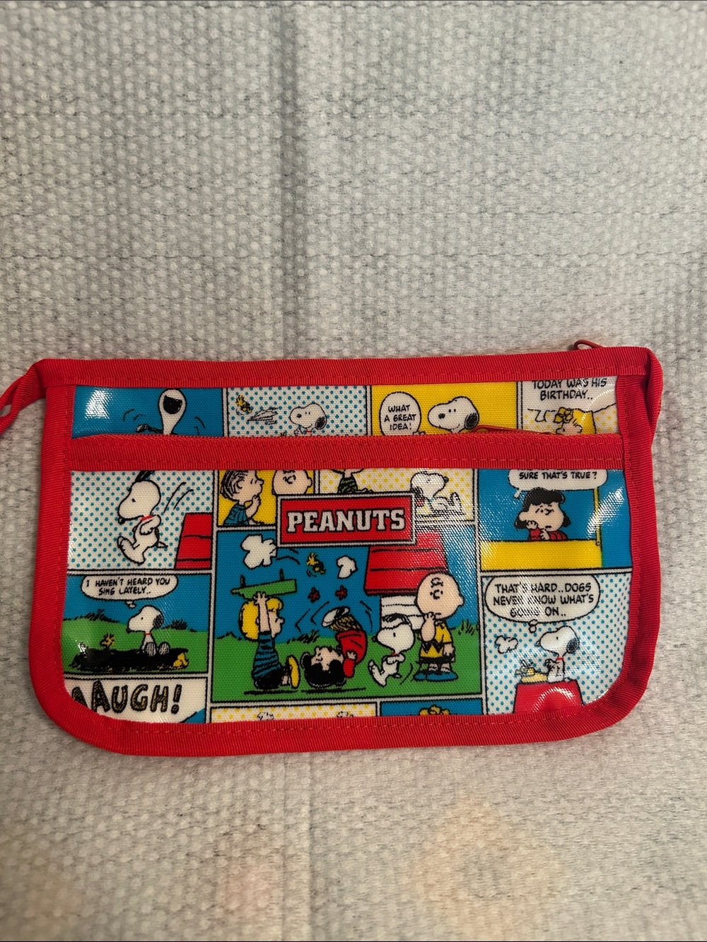 Peanuts Kids Red Comic Panel Pouch